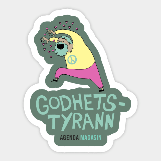 Godhetstyrann_grønn Sticker by Agenda_Magasin